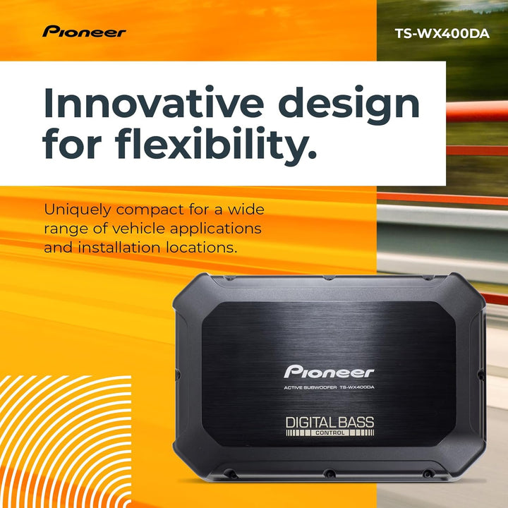 PIONEER TS-WX400DA Class-D Aktivsubwoofer mit digitaler Bassregelung für tiefedynamische Bässe (250