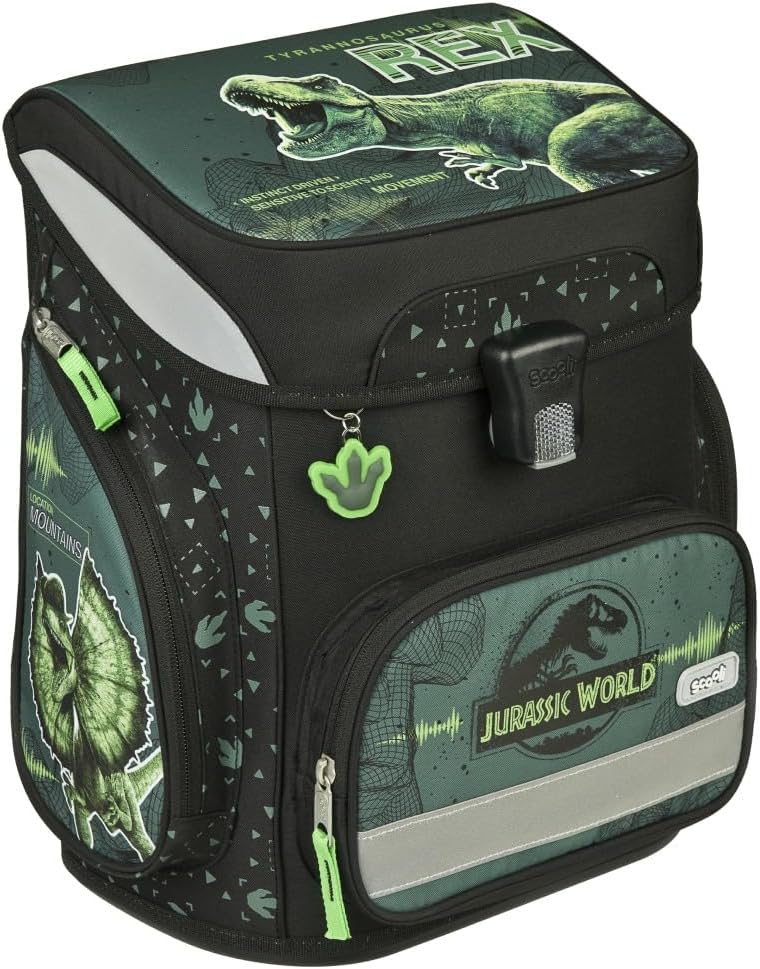 Jurassic - Dino - T-Rex Schulranzen-Set EasyFit 9tlg. mit Sporttasche, Schultüte, Brotdose und Trink