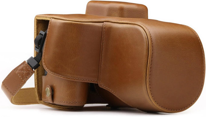 MegaGear Canon EOS Rebel SL2, EOS 200D, Kiss X9 18-55mm Objektiv Ever Ready Leder Kamera-Case mit Tr