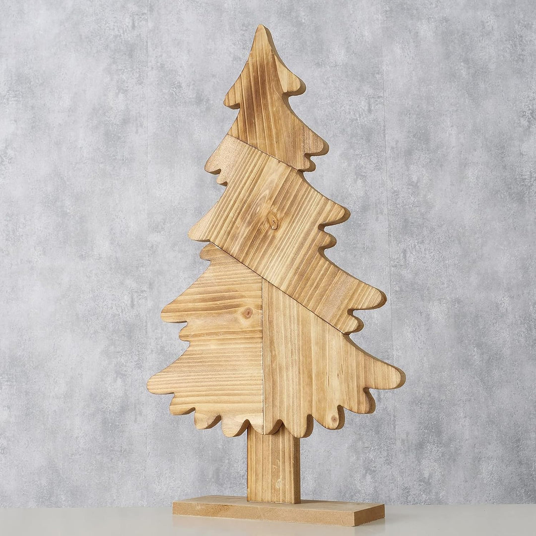 Boltze Deko-Aufsteller Darjan I H 50cm I Deko-Tanne aus Holz I Weihnachtsbaum I Weihnachts-Deko Tann