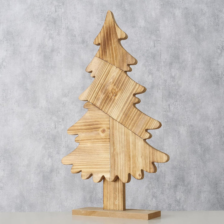 Boltze Deko-Aufsteller Darjan I H 50cm I Deko-Tanne aus Holz I Weihnachtsbaum I Weihnachts-Deko Tann
