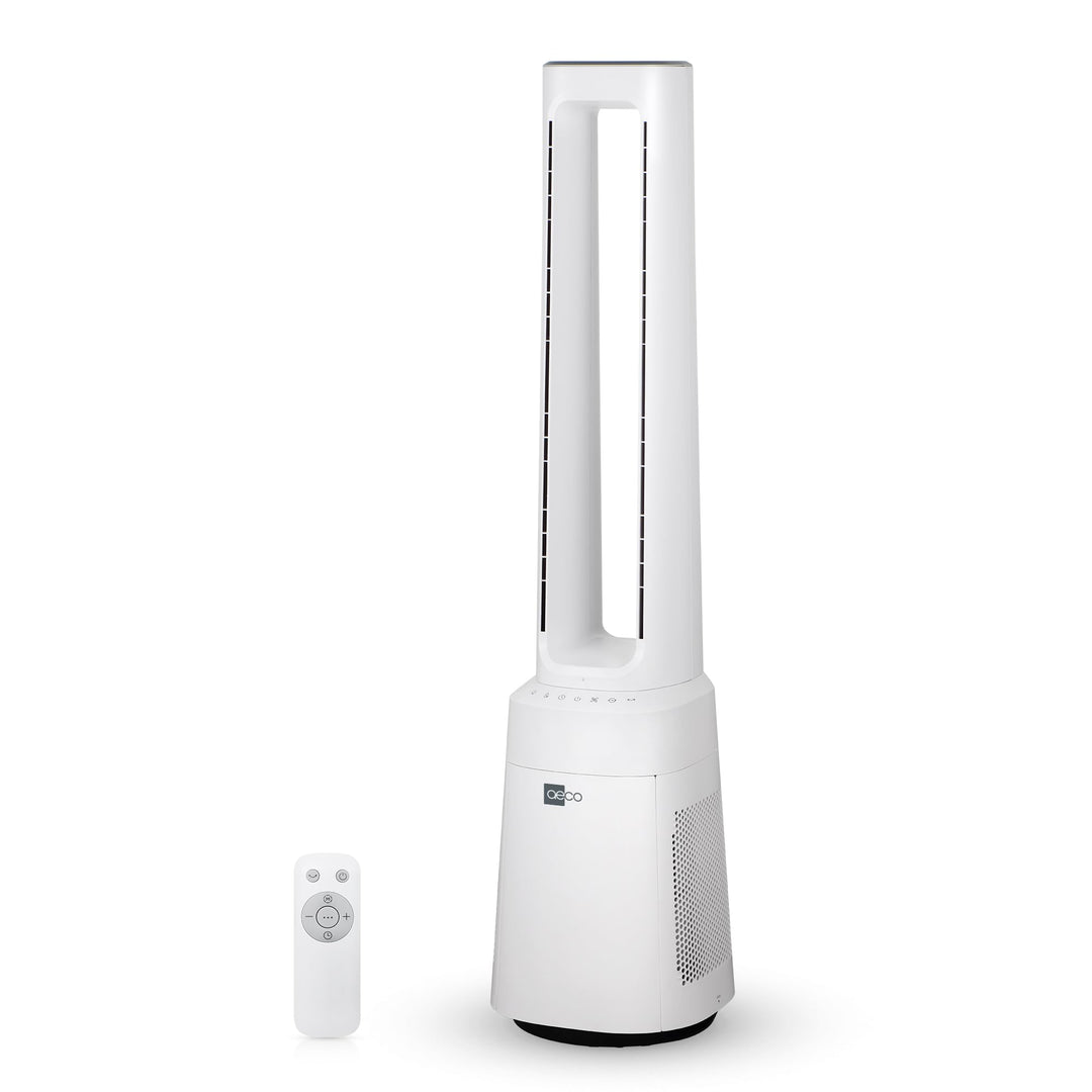 aeco AirX Guard 2-in-1 Turmventilator mit H13 HEPA Luftreiniger Rotorloser Standventilator mit Fernb