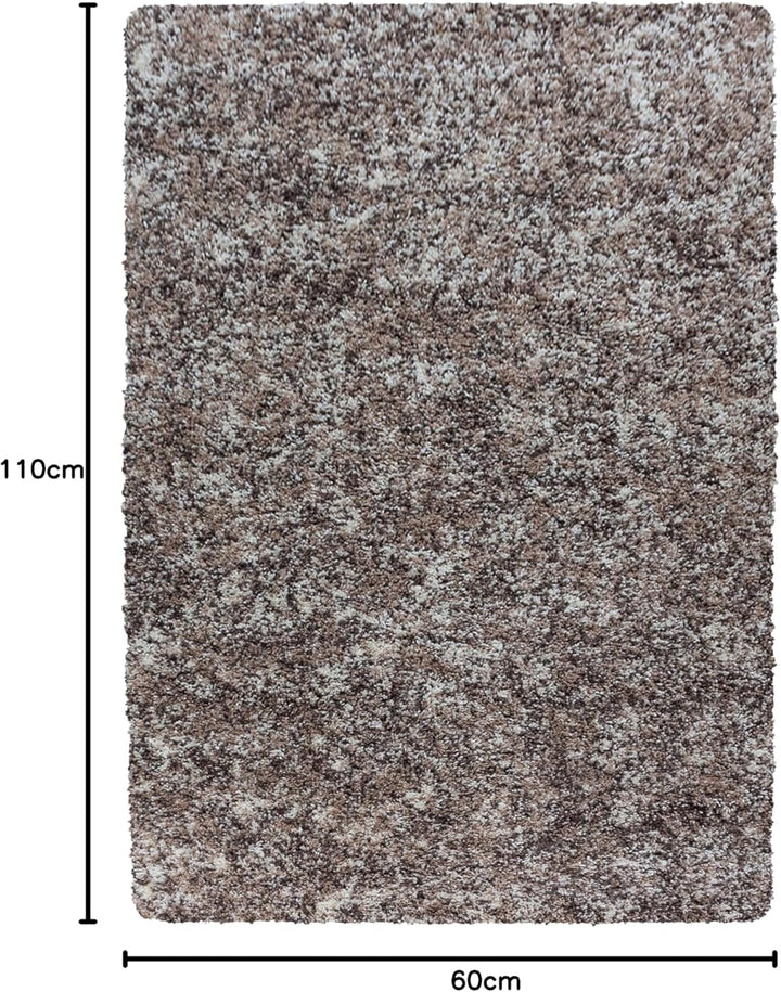 HomebyHome Shaggy Teppich Läufer Flur 60 x 110 cm - Hochflor Wohnzimmerteppich Mehrfarbig Extra Weic