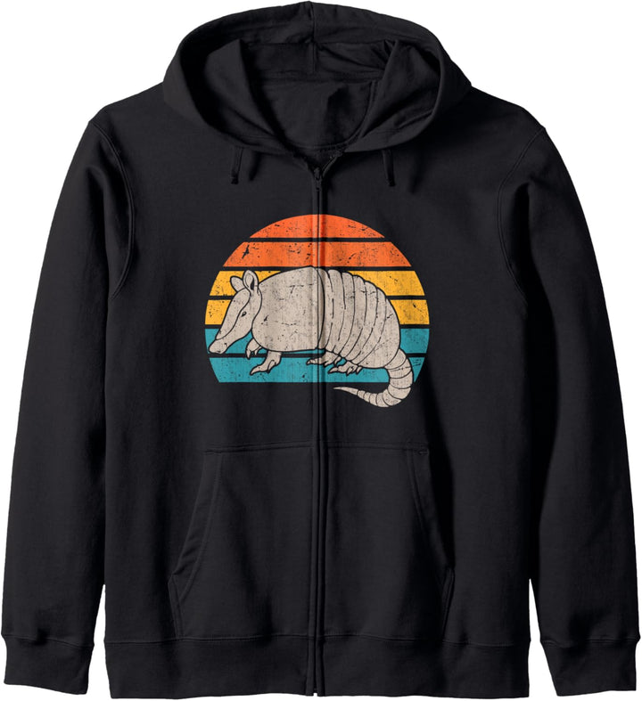 Retro Gürteltier Kapuzenjacke