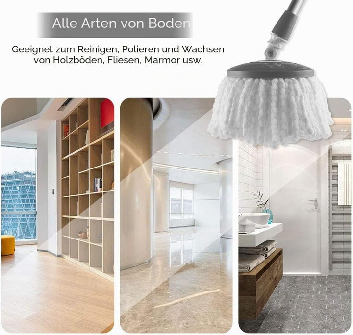 3 Stück Mop Ersatzköpfe Ersatzkopf Disc Mop aus saugfähiger Microfaser, Ersatzmop mit hoher Sauberke