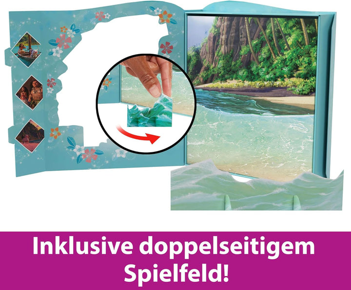 Mattel Disney Princess Toys, Vaiana Story Pack mit 6 Hauptcharakteren, kleine Puppen, Figuren und Zu