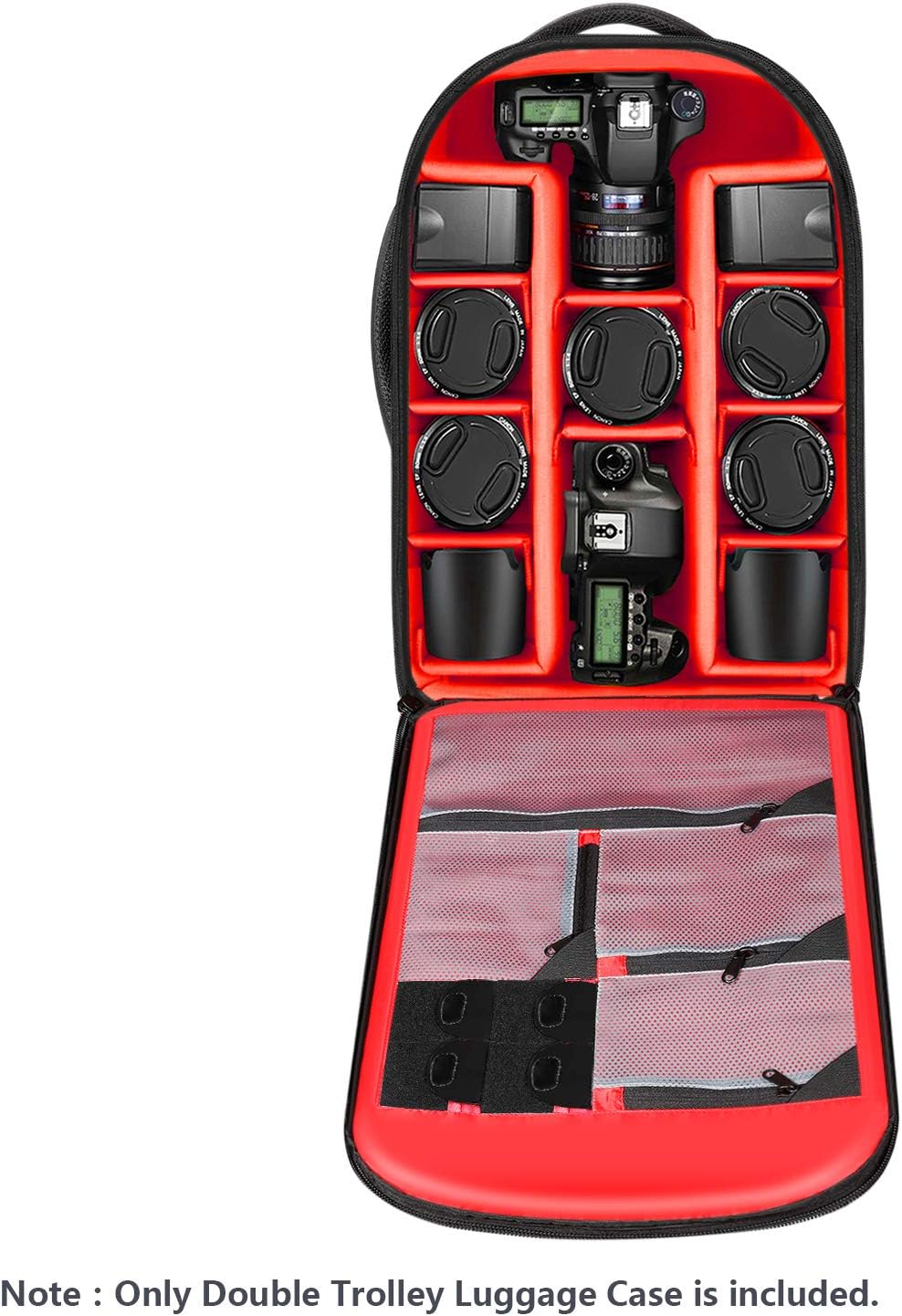 NEEWER 2 in 1 Kamera Schieberucksack, Kofferstil, konvertierbar, mit stossfestem Doppelgriff, mit he