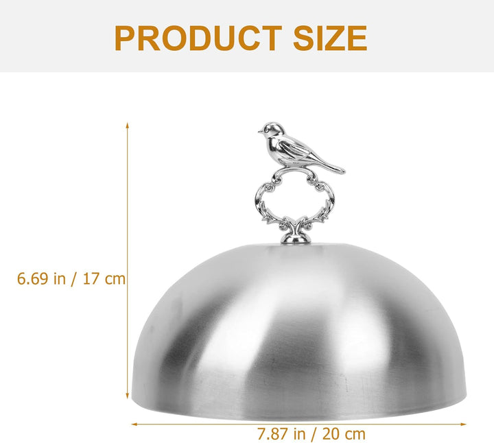 Zerodeko Edelstahl Food Dome Cover Praktische Steak Abdeckung Für Grill Und Küche Silber Schützt Leb