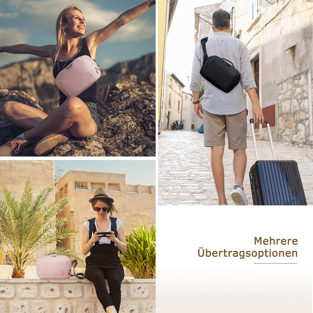BAGSMART Kameratasche Grosse Umhängetasche Schultertasche, für DSLR SLR-Kamera und Zubehör, Schwarz,