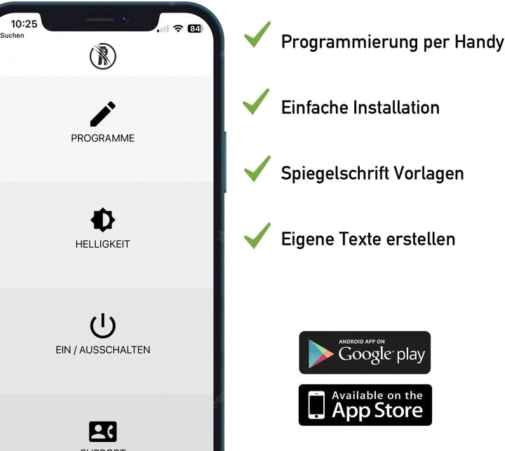 LED Frontwarnsystem | Einsatzschild | Multicolor WiFi - Android und iOS App - Handygesteuert - Dacha