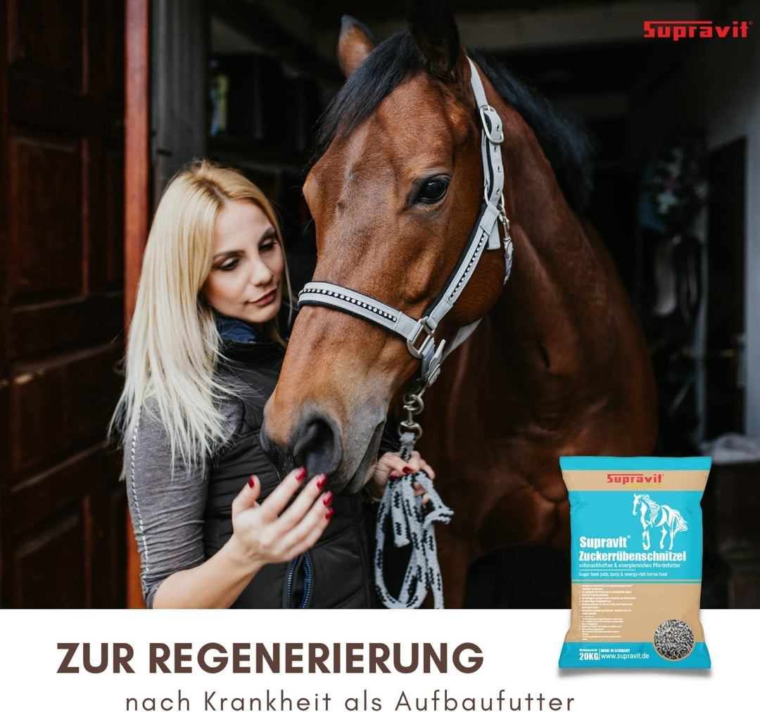 Supravit Rübenschnitzel 20kg | schmackhaftes & energiereiches Pferdefutter | Zuckerrübenschnitzel fü