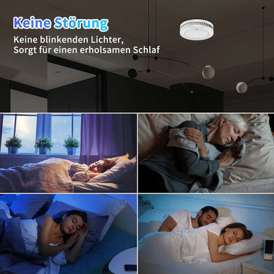 XINDUM Mini Rauchmelder 5er Set, Feuermelder 10 Jahre Batterie, TÜV-Zertifiziert Rauchmelder mit Mag