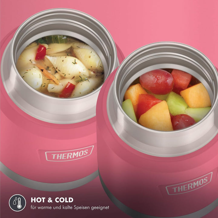 Thermos ICON Kids Thermobehälter für Essen 0,35l, pink, Edelstahl, absolut dicht, hält Speisen 12h h