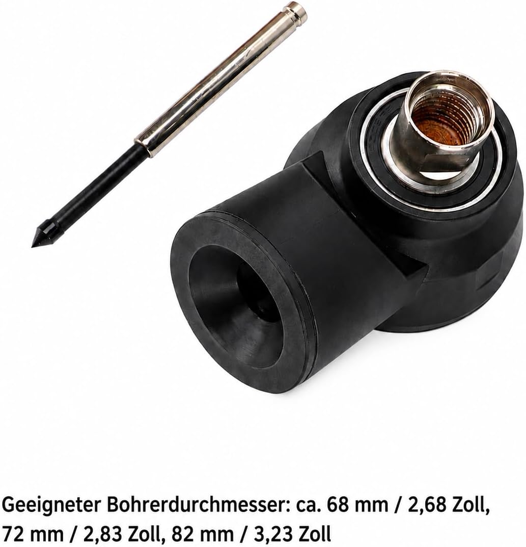 Absaugung für Dosensenker, Staubabsaugung mit Einziehbarer Zentrierspitze, Absaugung M16 auf M16, St