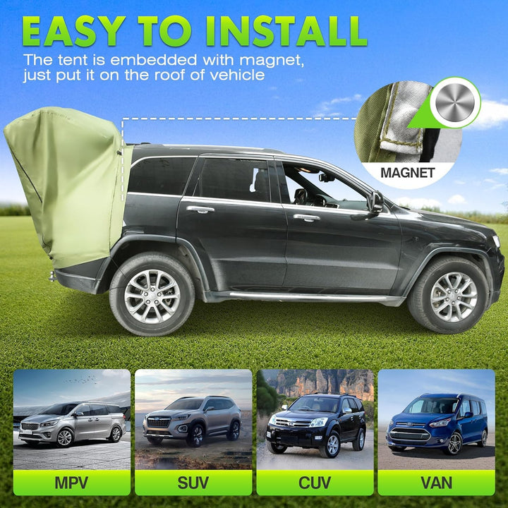 Universal Heckklappenzelt Caddy - Wasserdichtes Auto Heckzelt für Camping & Reisen mit UV-Schutz -St