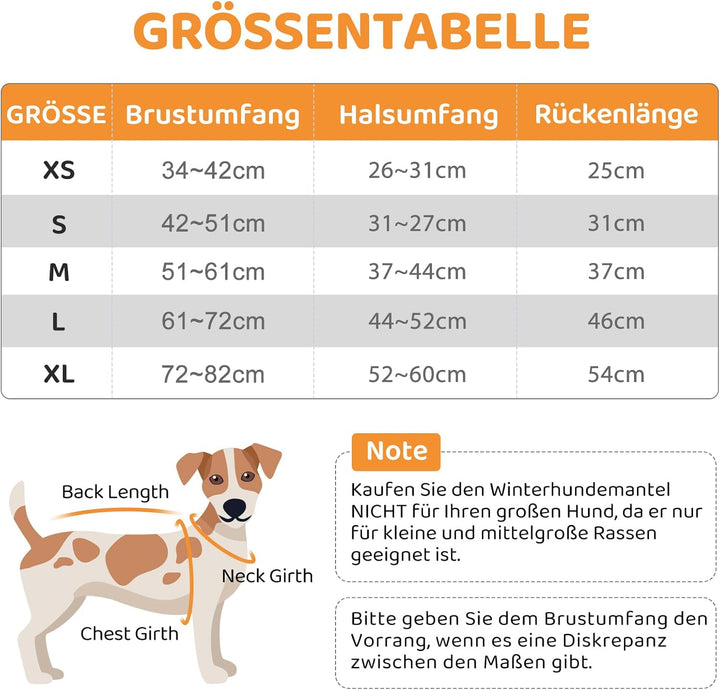Queenmore Hundejacke Mittelgrosse Hunde Hundemantel Winter Warme Wintermantel Hund Wasserdicht Quilt