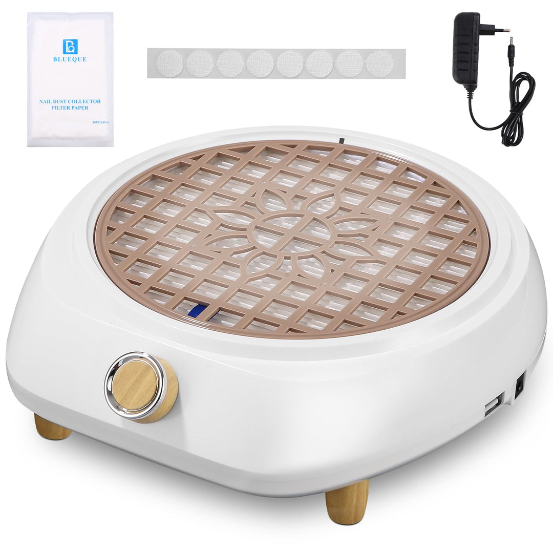 Yulado 100W Staubabsaugung Für Nägel, 4500rpm Nagelstaubsauger Weiss, Professionelle Haushalt und St