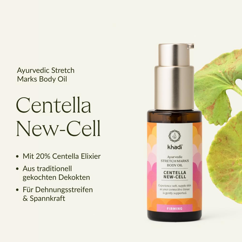 khadi CENTELLA NEW-CELL Ayurvedisches Elixier Skin & Soul Oil, Haut- & Körper-Öl, Vertraue in die In