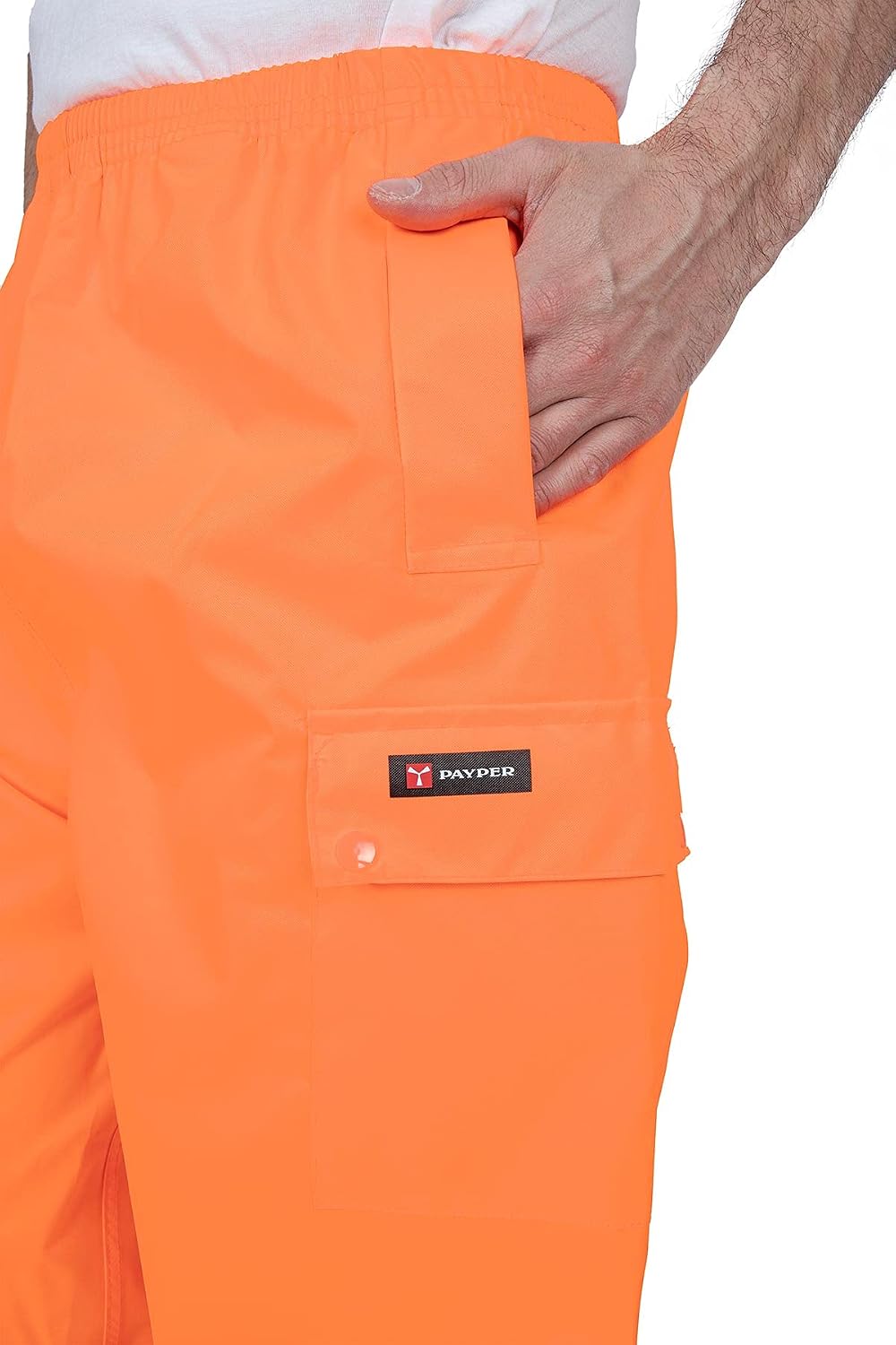Mivaro Herren Warnschutz Regenhose Regenarbeitshose EN ISO 20471 XL Neonorange, XL Neonorange