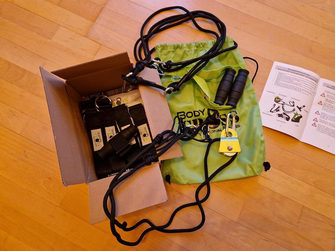 PREMIUM Schlingentrainer Komplett Set, Made in Germany, geprüft & zertifiziert, 2 Slingtrainer im Kr