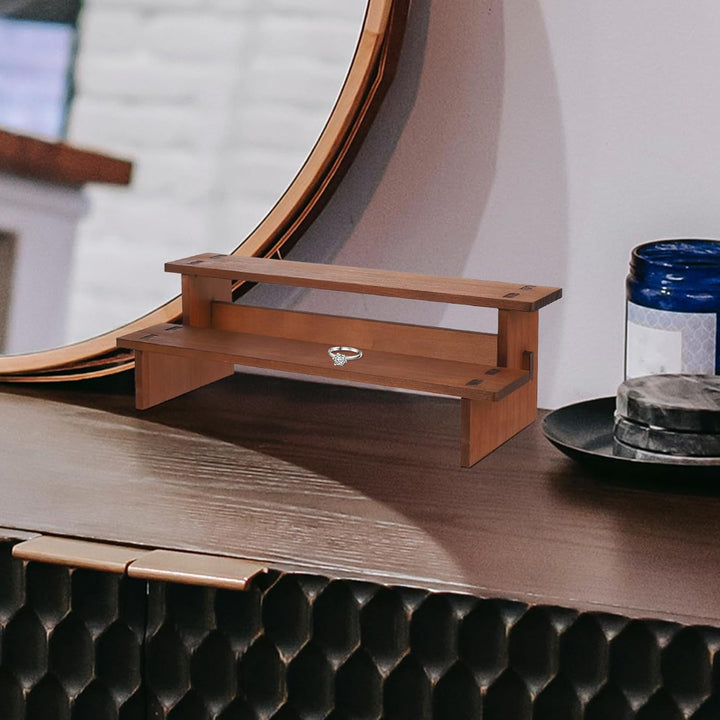 GALPADA Vintage mit Doppellagigem Design Holz Präsentationsständer stabiler Tortenständer für Cupcak