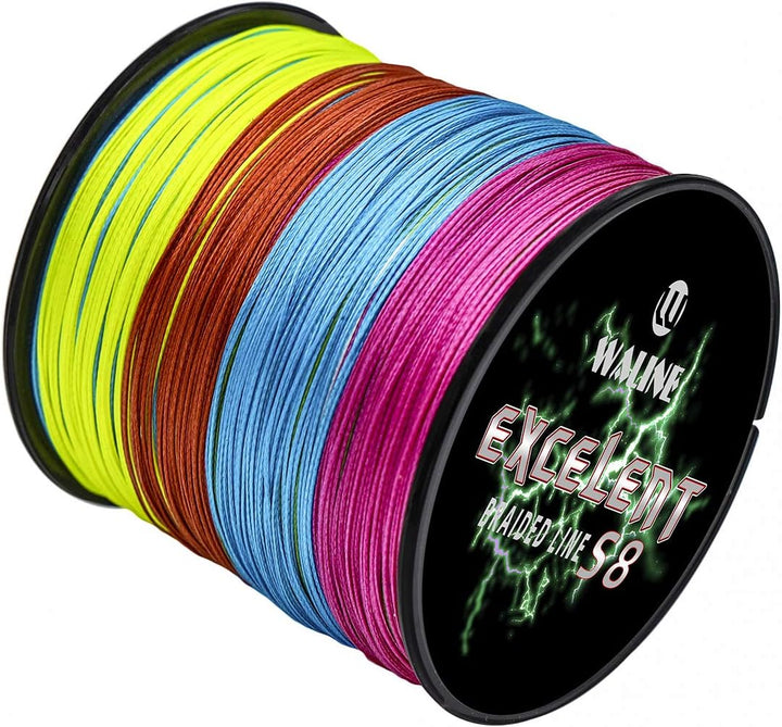 Waline 8 Stränge Super Strong PE Geflochtene Angelschnur 8fach Grün Mehrfarbig 300m 500m Angelschnur