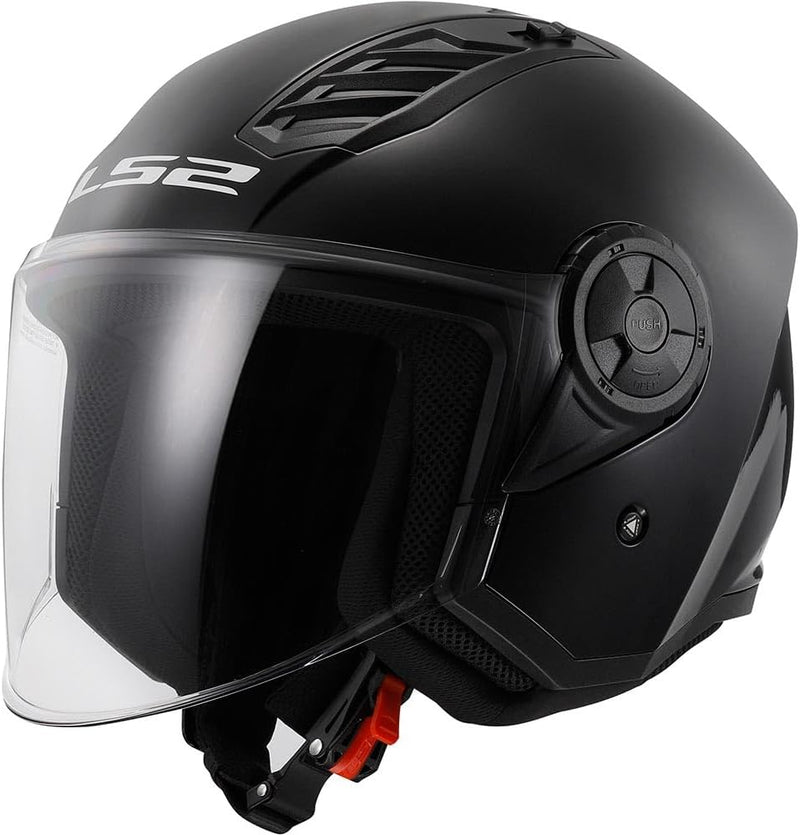 LS2 Motorrad-Helm 305625011S Airflow, Black Matt Black Long, S