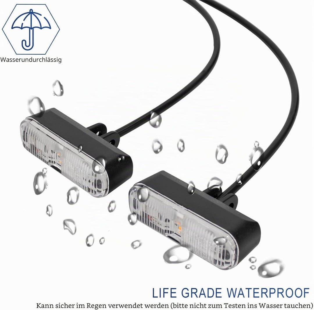 XBERSTAR Blinker für Ninebot P65/P100 Elektroroller - Schwarz, LED, Einfacher Blinker, Kompatibel mi