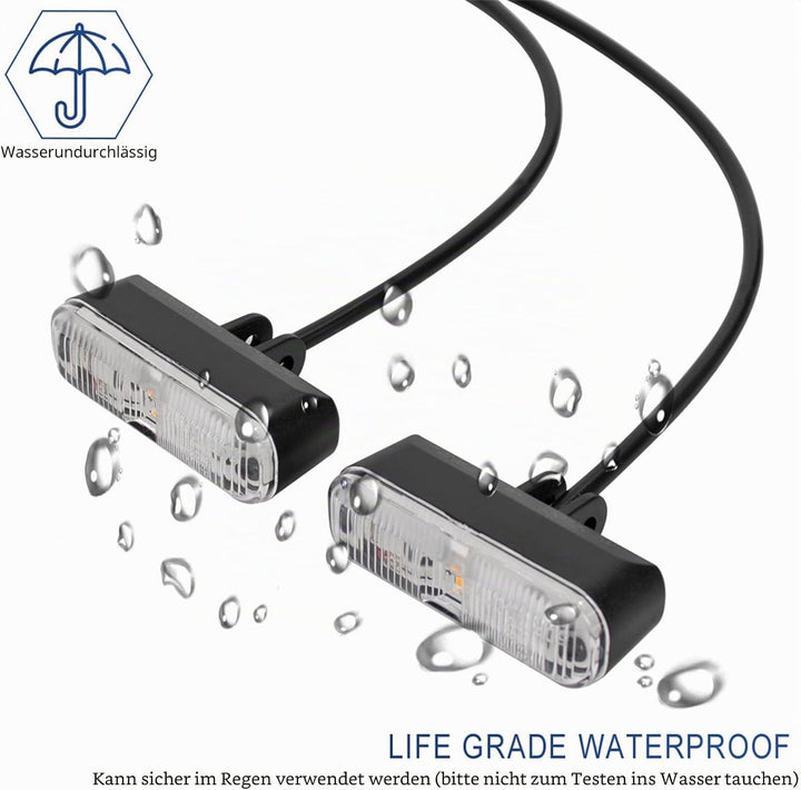 XBERSTAR Blinker für Ninebot P65/P100 Elektroroller - Schwarz, LED, Einfacher Blinker, Kompatibel mi