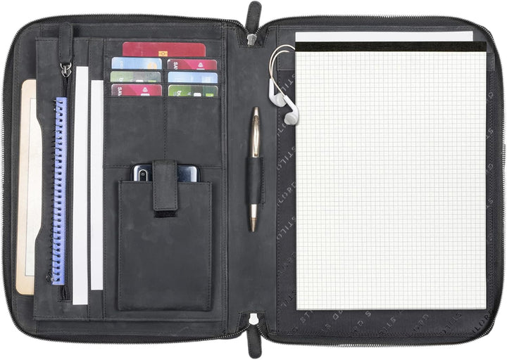 STILORD 'Ferris' Dokumentenmappe Echtleder Konferenzmappe XL für 13,3 Zoll MacBook Dokumententasche