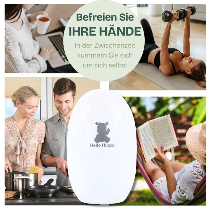 Hello Hippo – Baby Rocker Kinderwagenschaukler, Wiederaufladbar USB-C, Für Kinderwagen, Babywannen &amp;