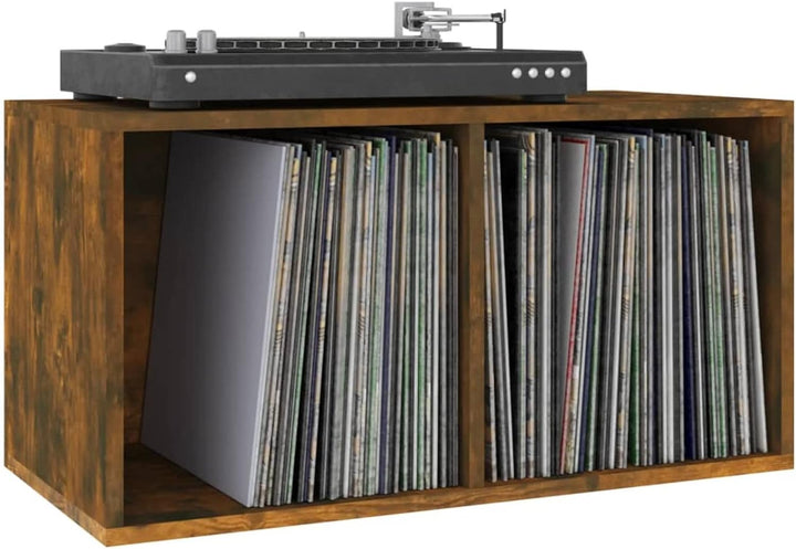 Tidyard Schallplatten-Aufbewahrungsbox Mit 2 Fächern Aufbewahrung Kasten Schallplatten Box Sammlung