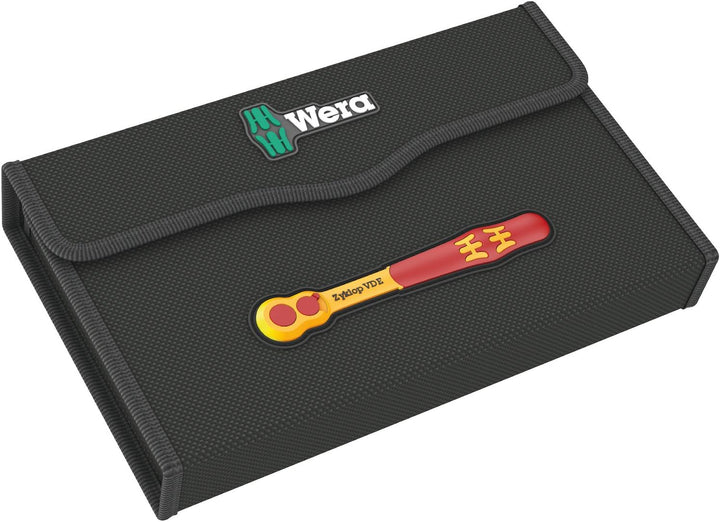 Wera 05004970001 8100 SB VDE 1 Zyklop Knarrensatz, Isoliert, Umschalthebel, 17-teilig, 3/8 Zoll Einz