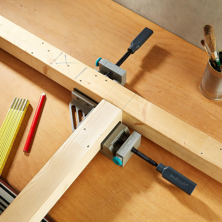 wolfcraft Spannmobil - Eckenspanner I 3415000 I Für vielseitiges und schnelles Spannen - die "dritte