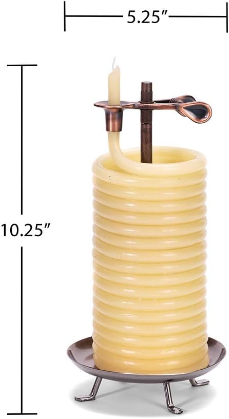 Candle by the Hour 80 Stunden vertikale Kerze, umweltfreundlich, natürliches Bienenwachs mit Baumwol