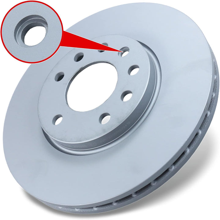 ATE Bremsenset Vorderachse inkl. Bremsscheiben vorne Ø 280 mm belüftet und Bremsbeläge vorne Kompati