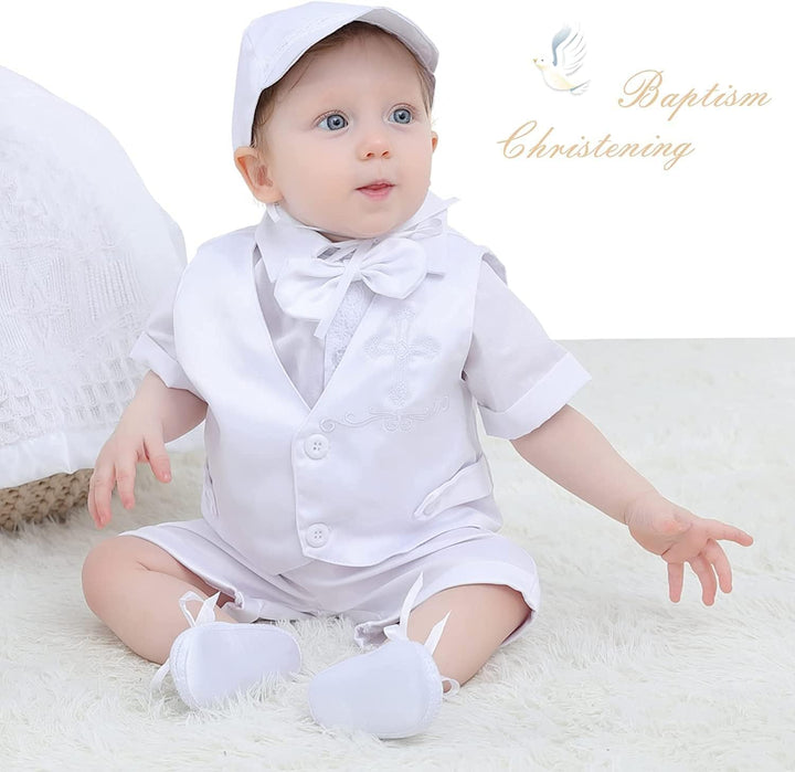 Booulfi Taufanzug Junge Baby Taufkleid Taufanzug Junge Anzug Baby Jungen Bekleidungsset Gentleman Se