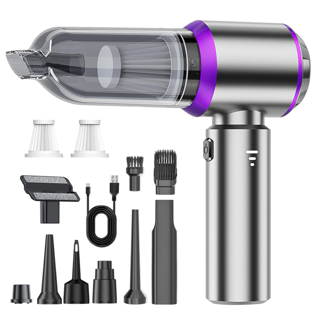 Handstaubsauger Akku Kabellos,22000Pa 3-Gang Mini Autostaubsauger mit Bürstenloser Motor,4-in-1 Elek