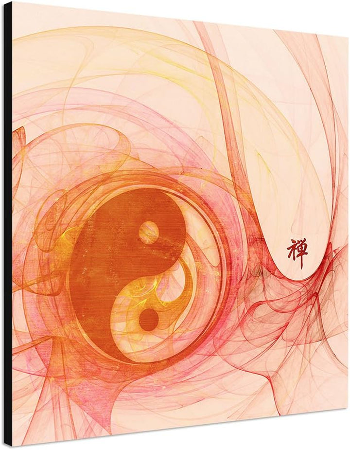Paul Sinus Art Energie Balance Feng Shui Abstrakt344_60x60cm Bild auf Leinwand YinYan Abstraktes Mot