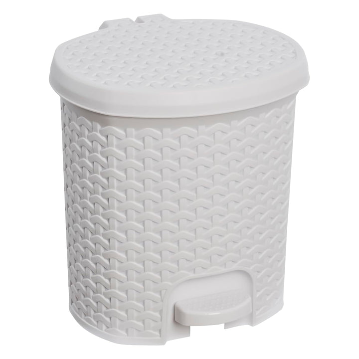 keeeper Treteimer, Mülleimer mit Tretpedal, 5,5 l, 22,5 x 24 x 26 cm, Tjark, Weiss (Nordic White) No