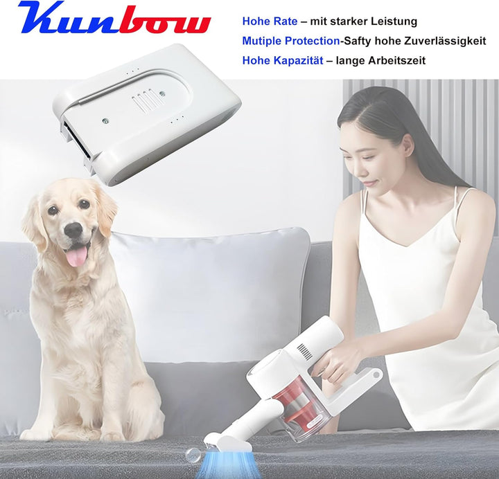 3000mAh Ersatzakku für Xiaomi G9, G9 Plus, G10, G10 Plus Staubsauger, akku für Dreame T10, T20, T20