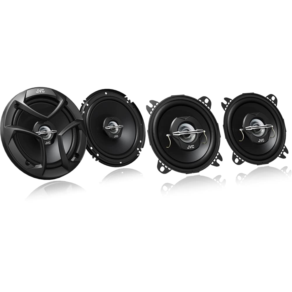 JVC CS-J620 Koaxial Lautsprecher (16 cm, 2-Wege) schwarz & CS-J420X 10 cm 2-Wege-Koaxial-Lautspreche