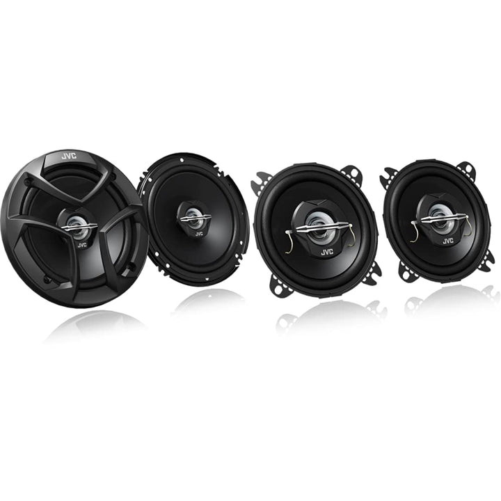 JVC CS-J620 Koaxial Lautsprecher (16 cm, 2-Wege) schwarz & CS-J420X 10 cm 2-Wege-Koaxial-Lautspreche