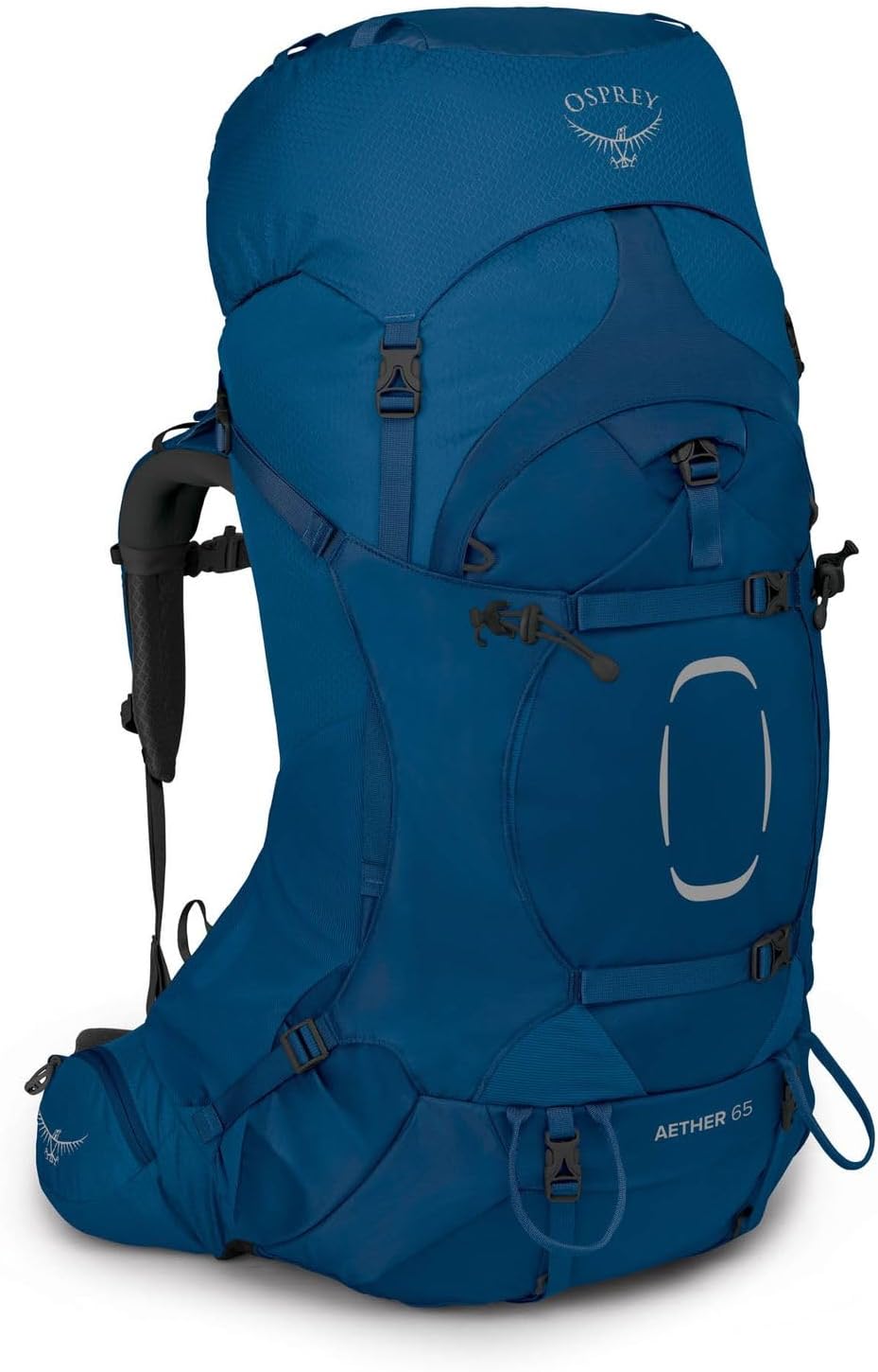 Osprey Aether 65 Trekkingrucksack für Männer Deep Water Blue S-M, Deep Water Blue S-M