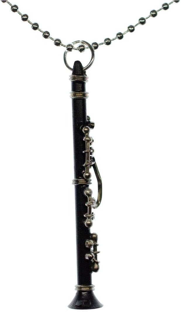 Miniblings Klarinette Musik Halskette - Handmade Modeschmuck I Kette mit Anhänger Länge: 80cm - Klar