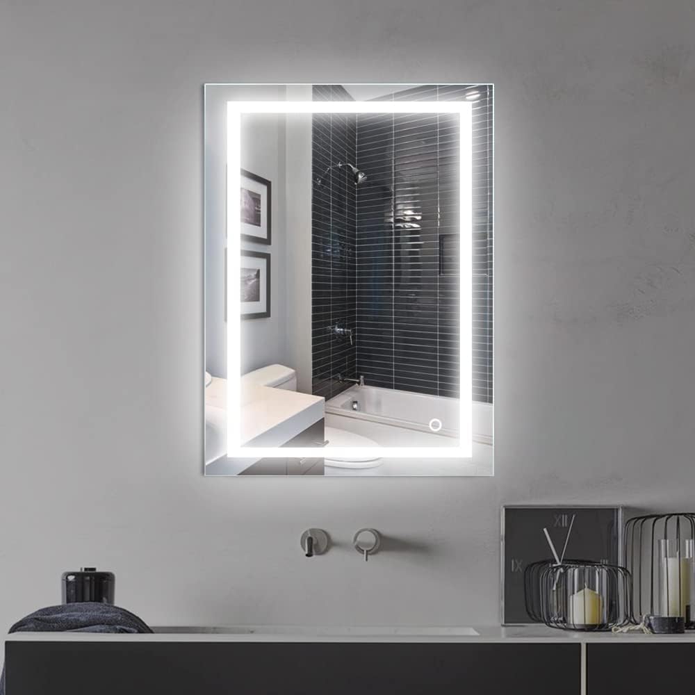 Willonin Badspiegel mit Beleuchtung, Badezimmerspiegel mit Beleuchtung, LED Badezimmerspiegel (50 *