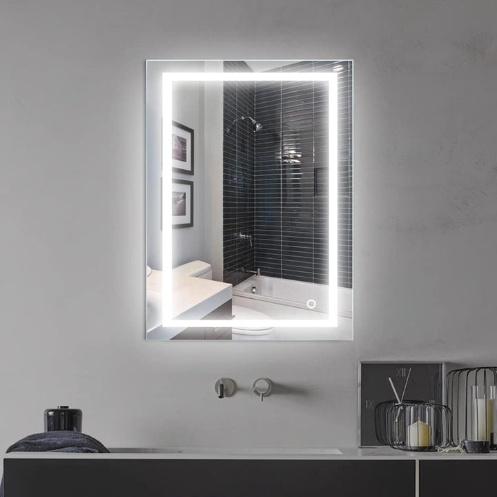Willonin Badspiegel mit Beleuchtung, Badezimmerspiegel mit Beleuchtung, LED Badezimmerspiegel (50 *