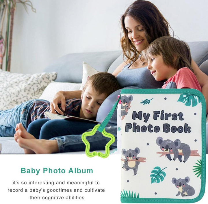 Baby-Fotoalben,First Photo Album Gift for Baby,Baby-Erinnerungsbuch Weiches Stoff-Fotobuchalbum,Foto
