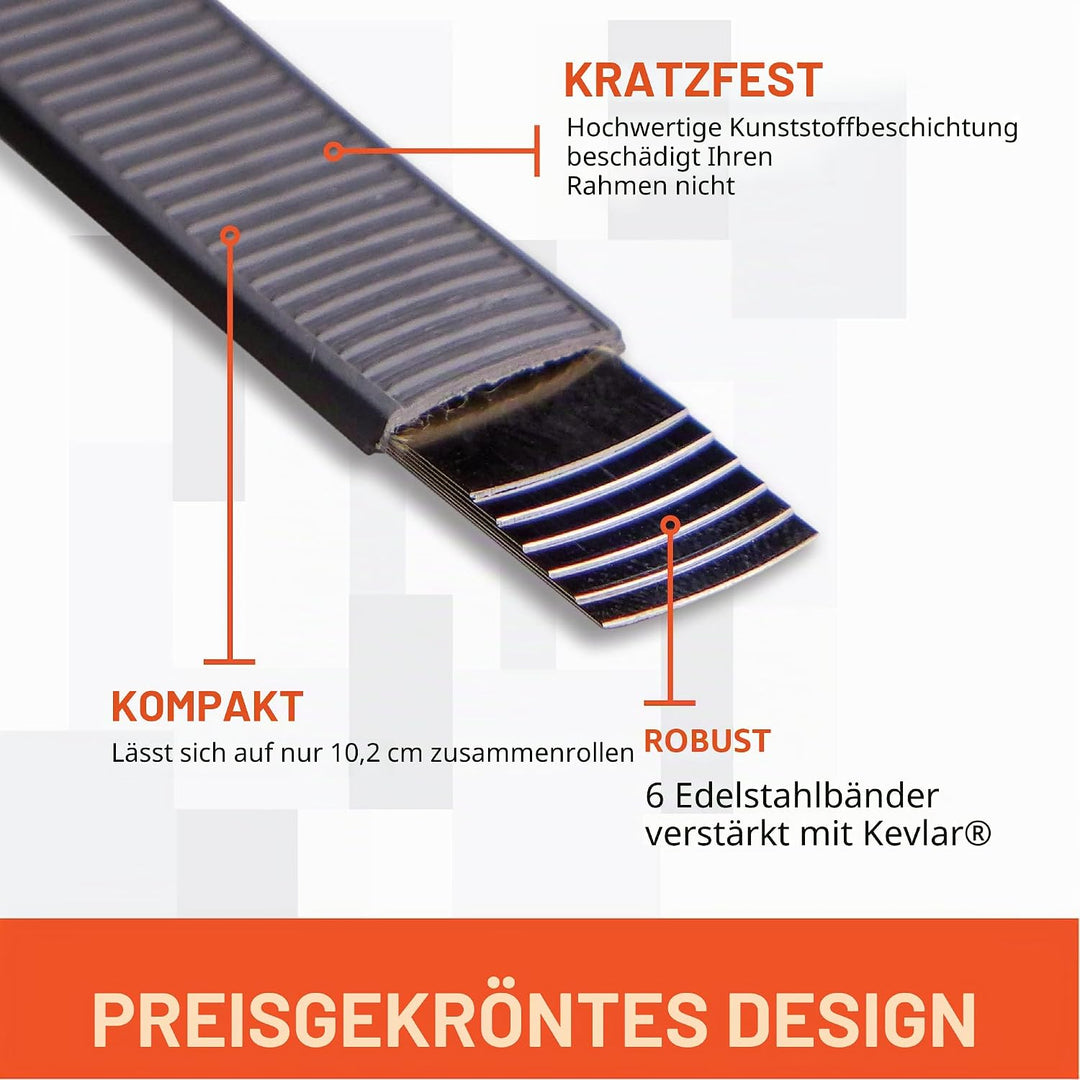 OTTOLOCK HEXBAND Fahrradschloss HEXBAND 76cm Cinch Lock Grey 76cm 30\" Hexband (Gray), 30\" Hexband