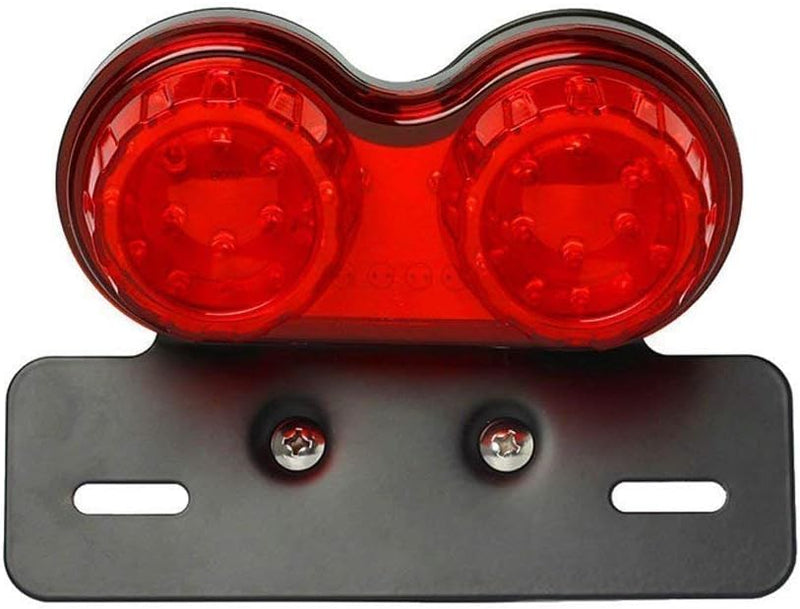 ZYTC 40 LED 40 Watt Motorrad Rückli Bremsleuchten Blinker Kennzeichenleuchte Halterung (Rot) Rot 1,